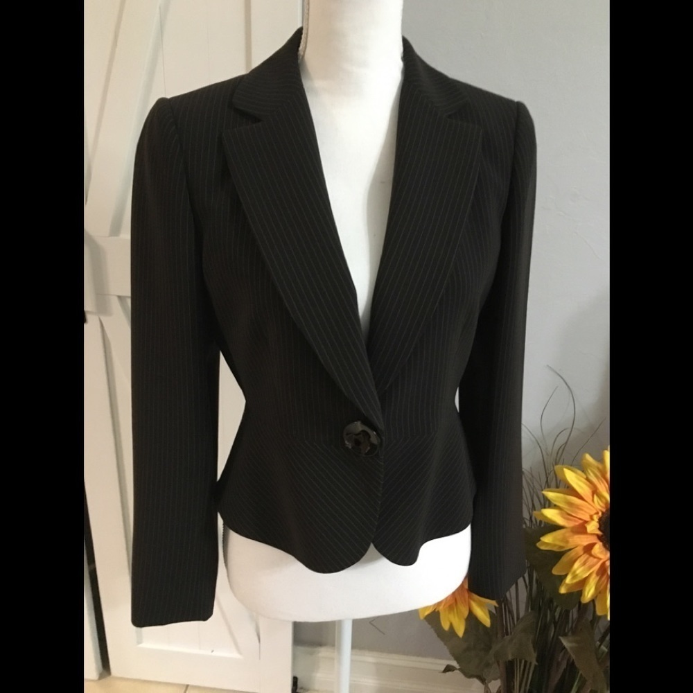 Tahari A.S.L., Black pinstripe, Blazer